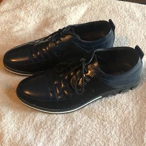 Gatsby Oxford Derby Orthopedic Shoes Blue Size 43(US Size 10)